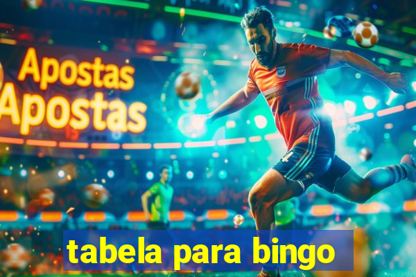 tabela para bingo