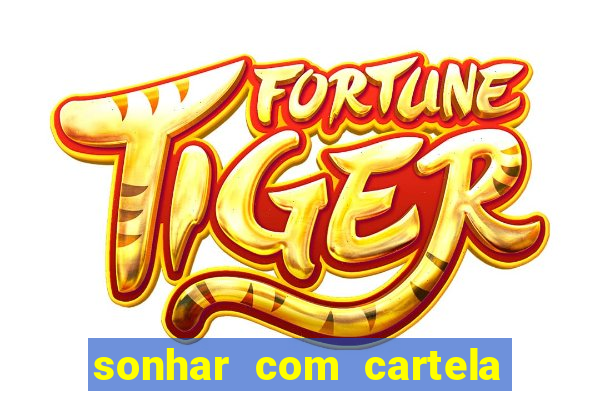 sonhar com cartela de bingo